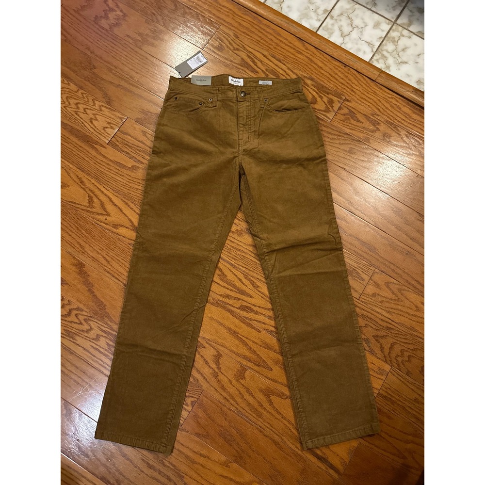 Goodfellow & Co Mens Brown Corduroy 5-Pocket Straight Fit Pants 32x32 NWT